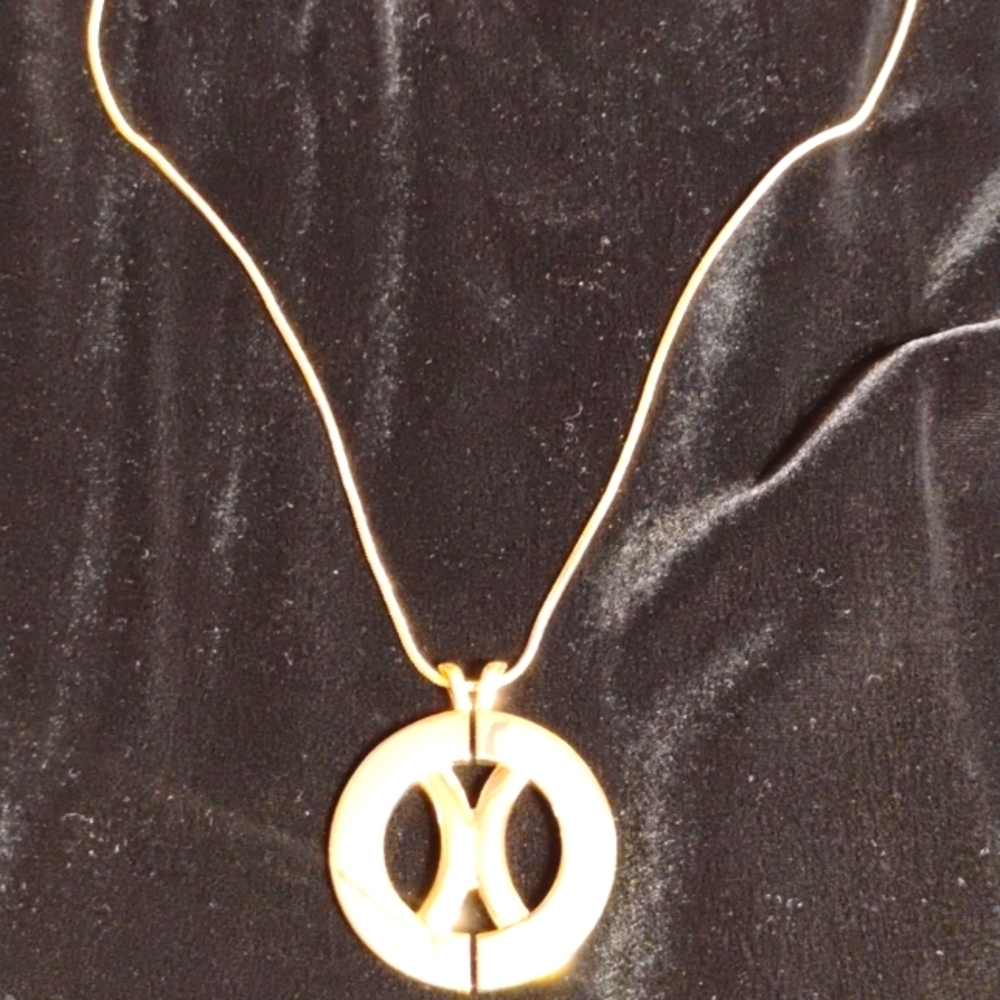 White House Black Market long gold colored necklace